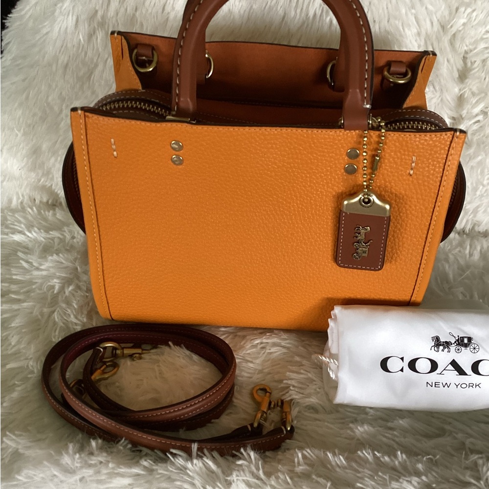Coach Rogue 25" in Orange papaya color. - Picture 2 of 12